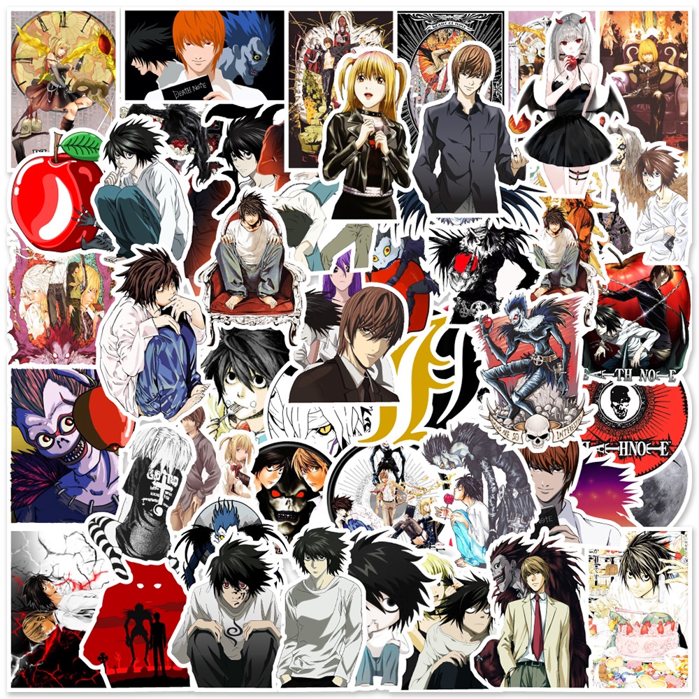50/25/10 Nhãn Dán Họa Tiết Anime DEATH NOTE Trang Trí Laptop Hành Lý Ván Trượt Xe Máy