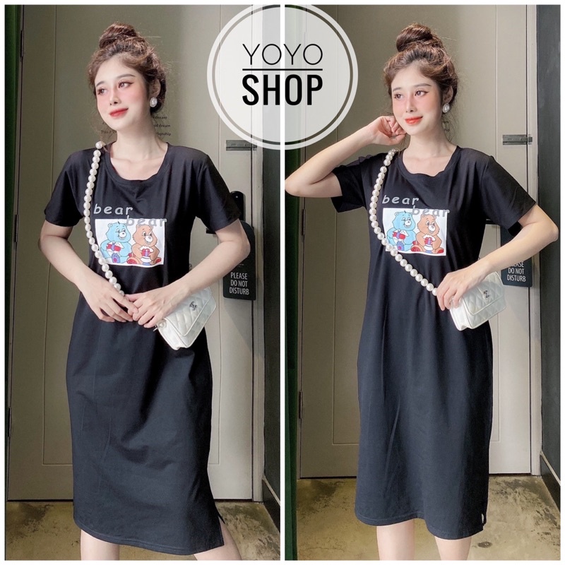 Đầm dáng suông thun thái form suông tay ngắn nhiều mẫu dưới 60kg | BigBuy360 - bigbuy360.vn