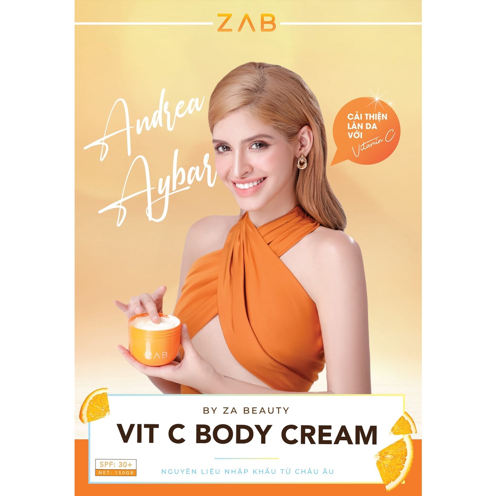 Kem body ZA Vitamin C Cream dưỡng ẩm, làm trắng da 15gram