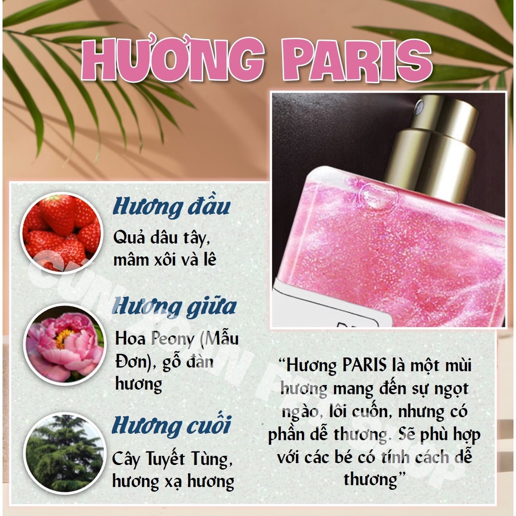 Nước hoa dưỡng lông khử mùi cho chó mèo Pet Perfume (có lá mạ vàng) (chai 50ml)