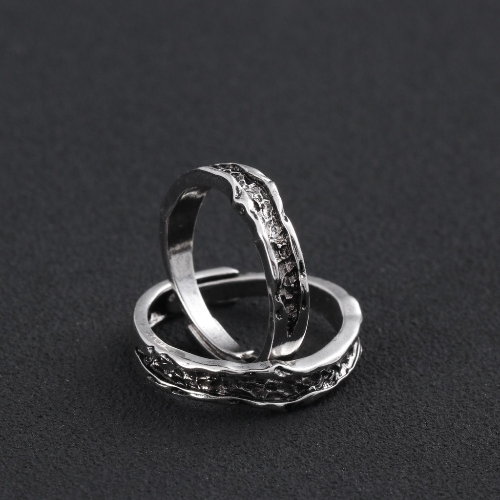 Nhẫn Cặp Đôi Dạng Mở Điều Chỉnh Được Phong Cách Gothic