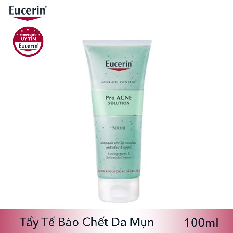 Eucerin Pro ACNE Solution Scrub: Gel Tẩy Da Chết Da Mụn (100 ml)