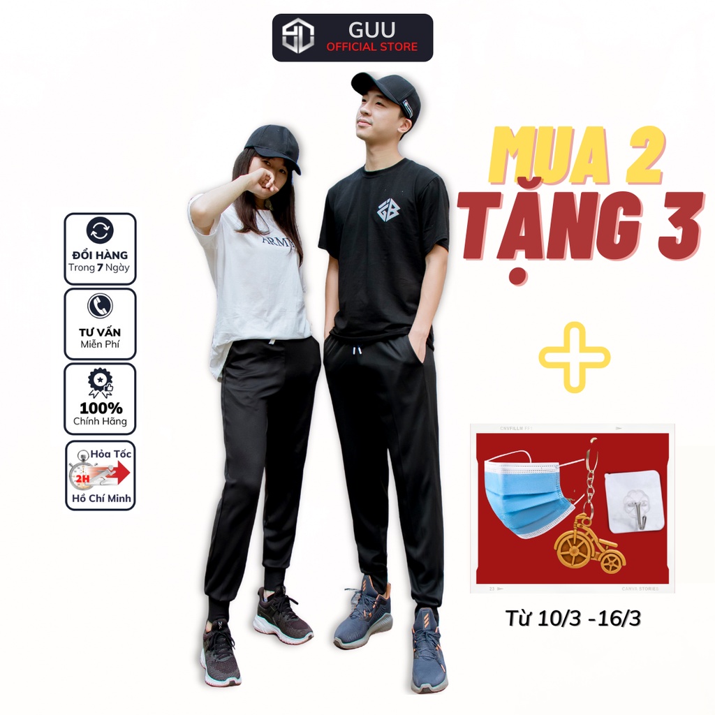 Quần Jogger Nam Nữ Trơn Basic Thể Thao 3 Sọc,Trơn