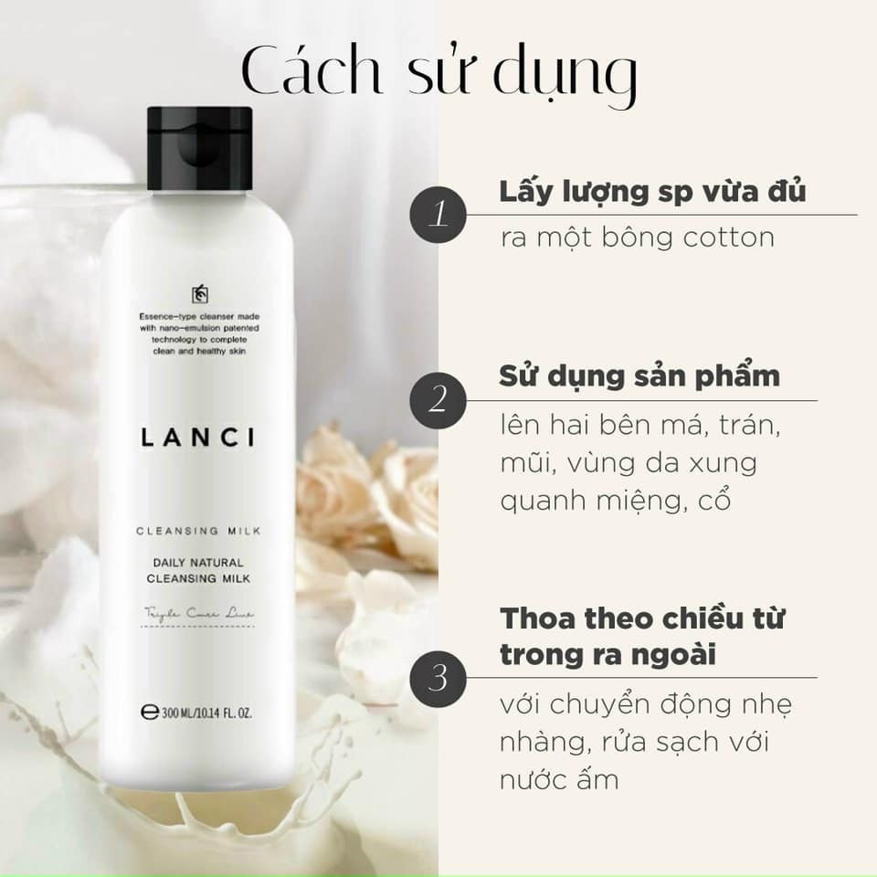 Sữa Tẩy Trang Lanci Daily Natutral Cleansing Milk