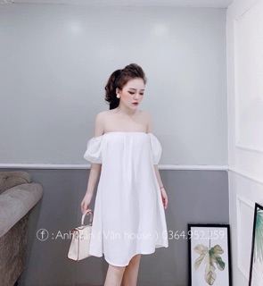 Đầm suông trệt vai 3 màu ( kèm video, ảnh thật)