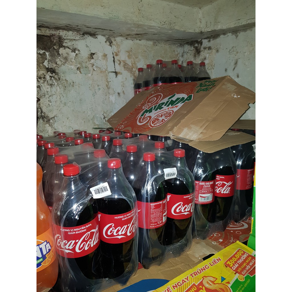 Chai Lẻ Nước Ngọt Có Gas Coca Cola Soft Drink Chai Nhựa PEP 1.5 lít Date Luôn Mới