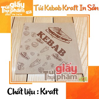 1000 túi giấy KEBAB (Kraft - in sẵn)