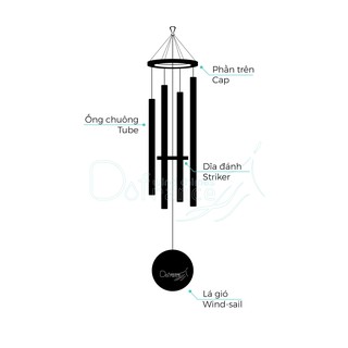 Chuông gió nhạc thiền Dofrance - Lửa 30mm (Fire)