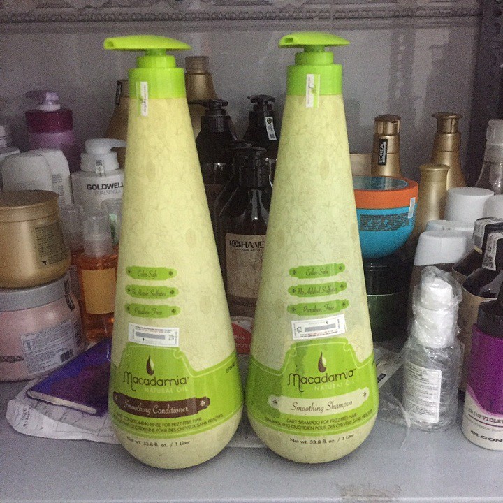 #macadamia_usa Dầu gội xả Macadamia Smoothing Shampoo chính hãng Mỹ dưỡng ẩm siêu mềm mượt tóc khô xơ (2x1000ml)