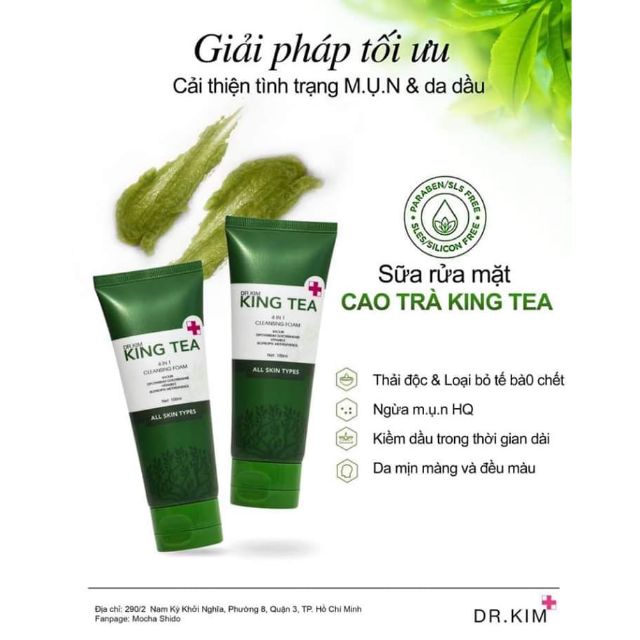 SỮA RỬA MẶT CAO TRÀ KING TEA