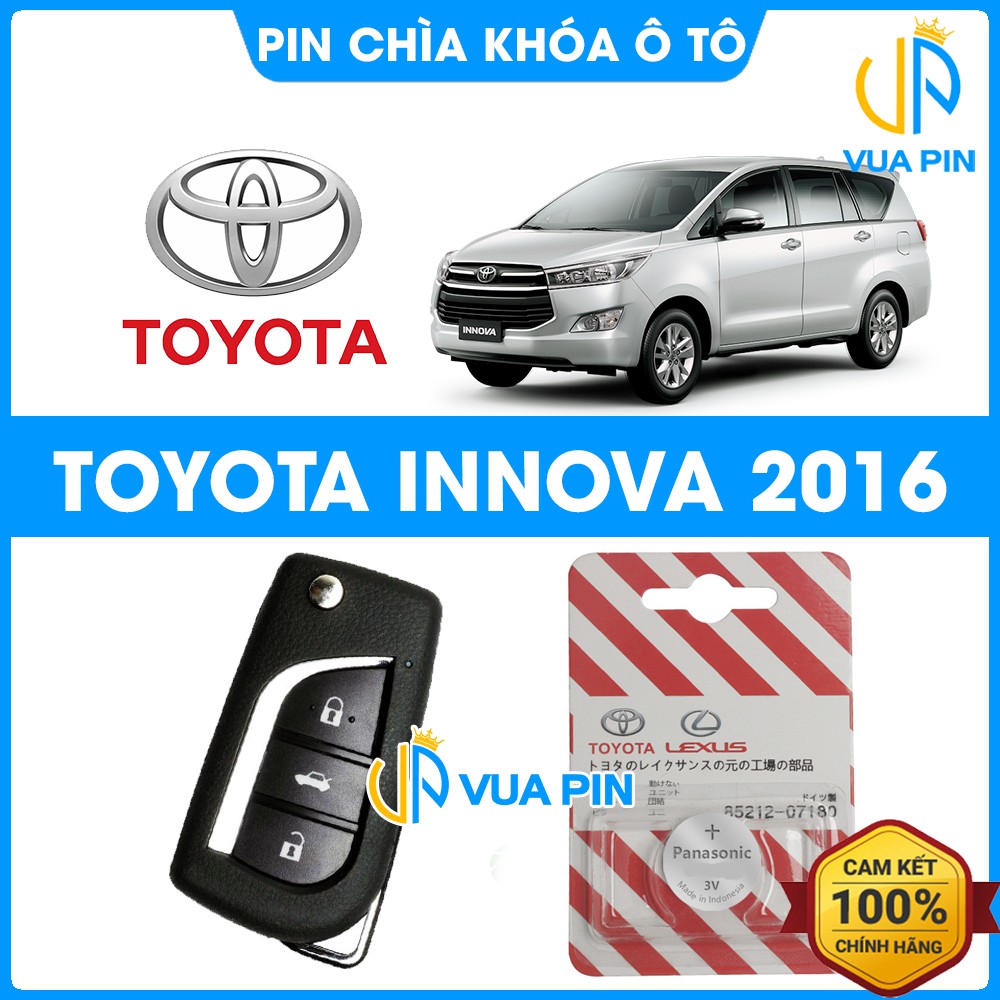 Pin chìa khóa ô tô Toyota Innova 2016 chính hãng Toyota sản xuất tại Indonesia 3V Panasonic