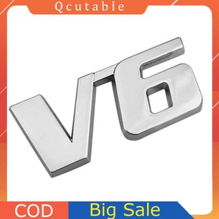 Decal Kim Loại 3d V6 Dán Xe Hơi