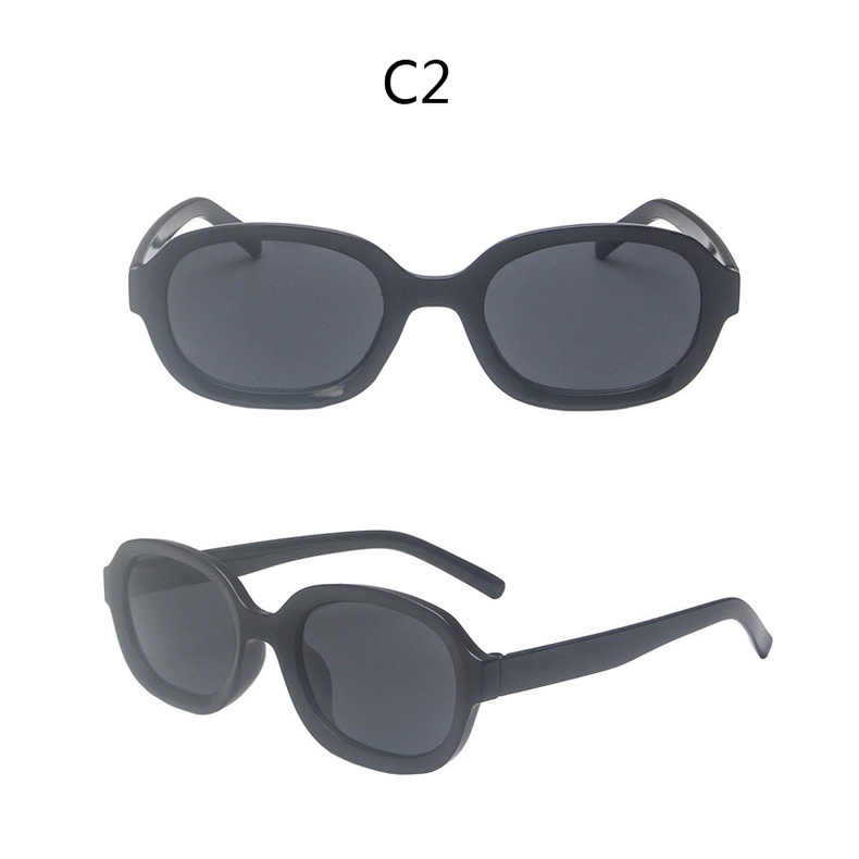 Kính Mát Hình Oval Màu Sắc Ngọt Ngào Chống Tia UV Phong Cách Cổ Điển Thời Trang Cho Nữ