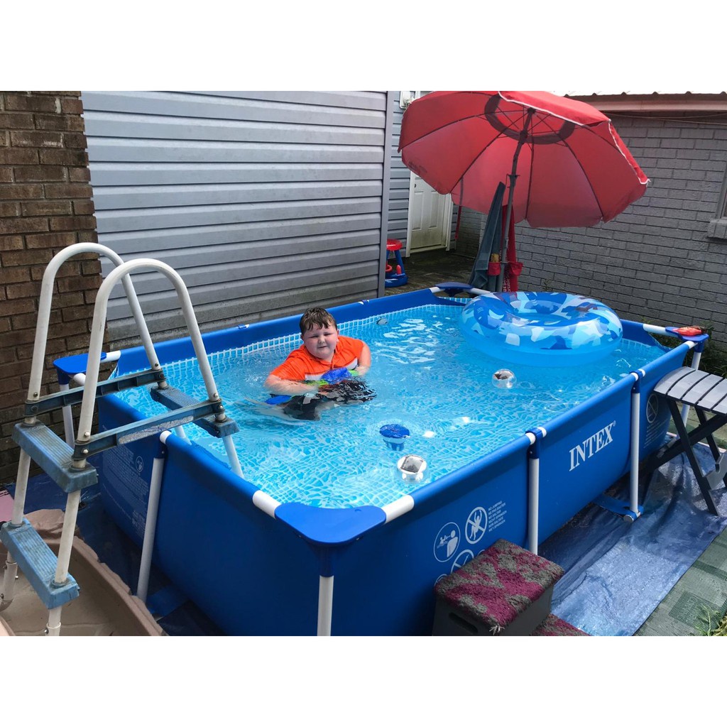 Bộ bể bơi khung kim loại trẻ em chính hãng INTEX mẫu mới 2021 chịu lực cực tốt