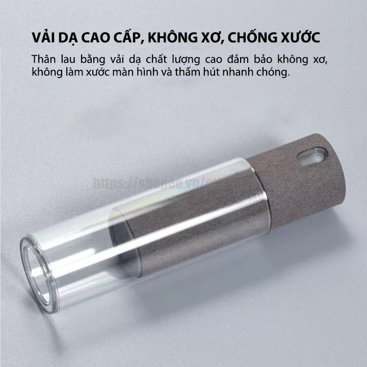 [Dạng Ống Tròn] Bình Xịt Vệ Sinh Màn Hình Điện Thoại/Máy Tính Bảng/Laptop 15ml Cầm Tay Tích Hợp 2in1