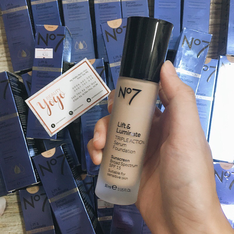 Kem nền dạng serum No7 Lift & Luminate Triple Action Serum Foundation