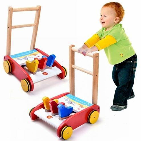 ⚡️[RẺ VÔ ĐỊCH] XE Gà Gỗ Bánh CAo Su Chống Trơn Trượt Cho BÉ Tập Đi