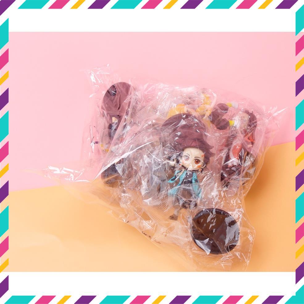 Mô Hình Thanh Gươm Diệt Quỷ  Tanjirou , Nezuko , Zenitsu , Inosuke , Giyuu - Figure Kimetsu No Yaiba ChiBi