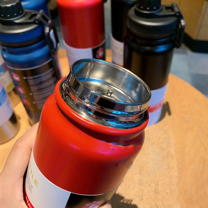 Bình giữ nhiệt Inox có ngăn pha trà 24h giữ lạnh cao cấp thể thao dung tích lớn thép không gỉ Inox 304