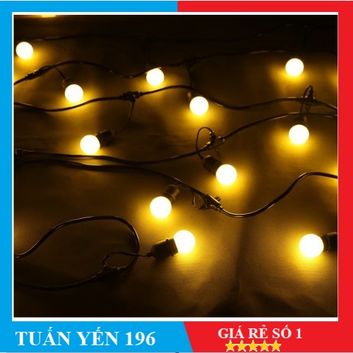 Dây đèn led búp chanh 5 mét 10 bóng 3w trang trí shop, nhà cửa sân vườn