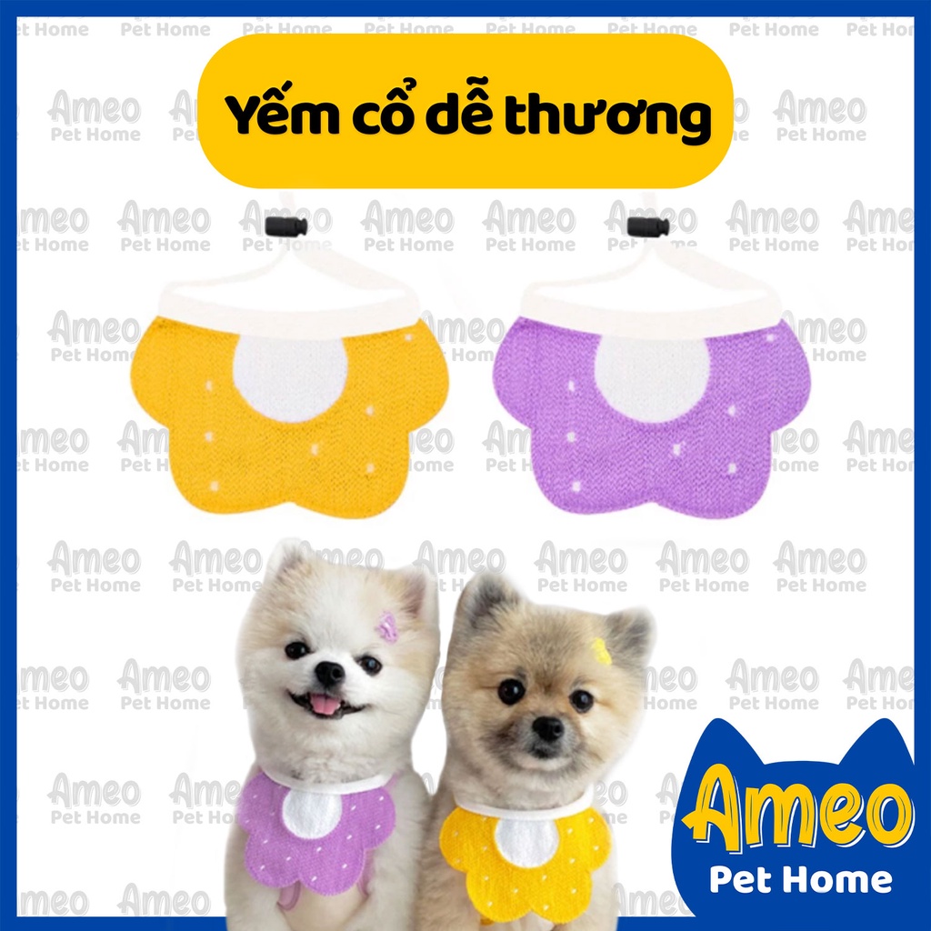 Yếm đeo cho chó mèo nhiều mẫu đáng yêu - Yếm cổ dễ thương thời trang cho thú cưng - Ameo Pet Home