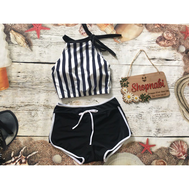 Giá sập sànĐồ bơi bikini áo sọc cột nơ cổSiêu HOT | BigBuy360 - bigbuy360.vn