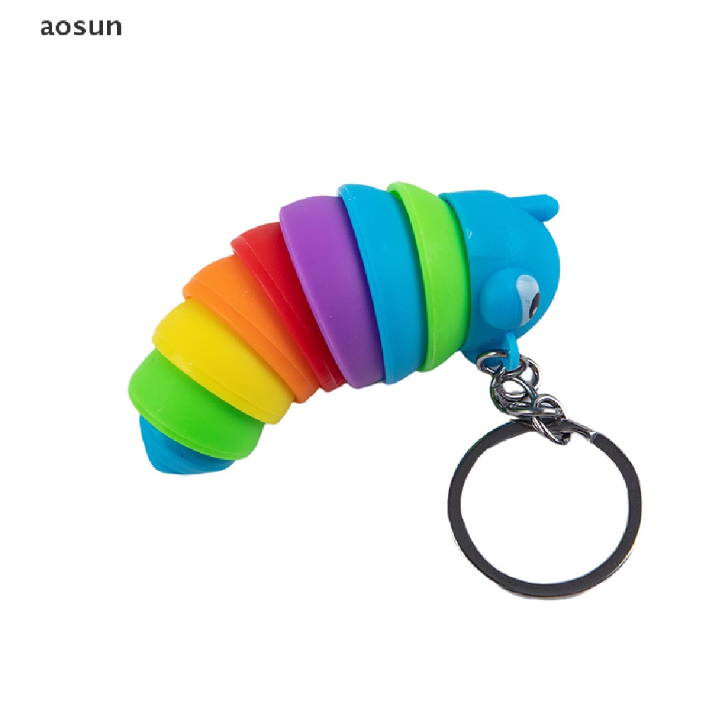 Aosun Móc Khóa Hình Sâu Bướm Mắt To Có Thể Di Chuyển Giảm Căng Thẳng Chống Lo Lắng Cho Thú Cưng / Văn Phòng