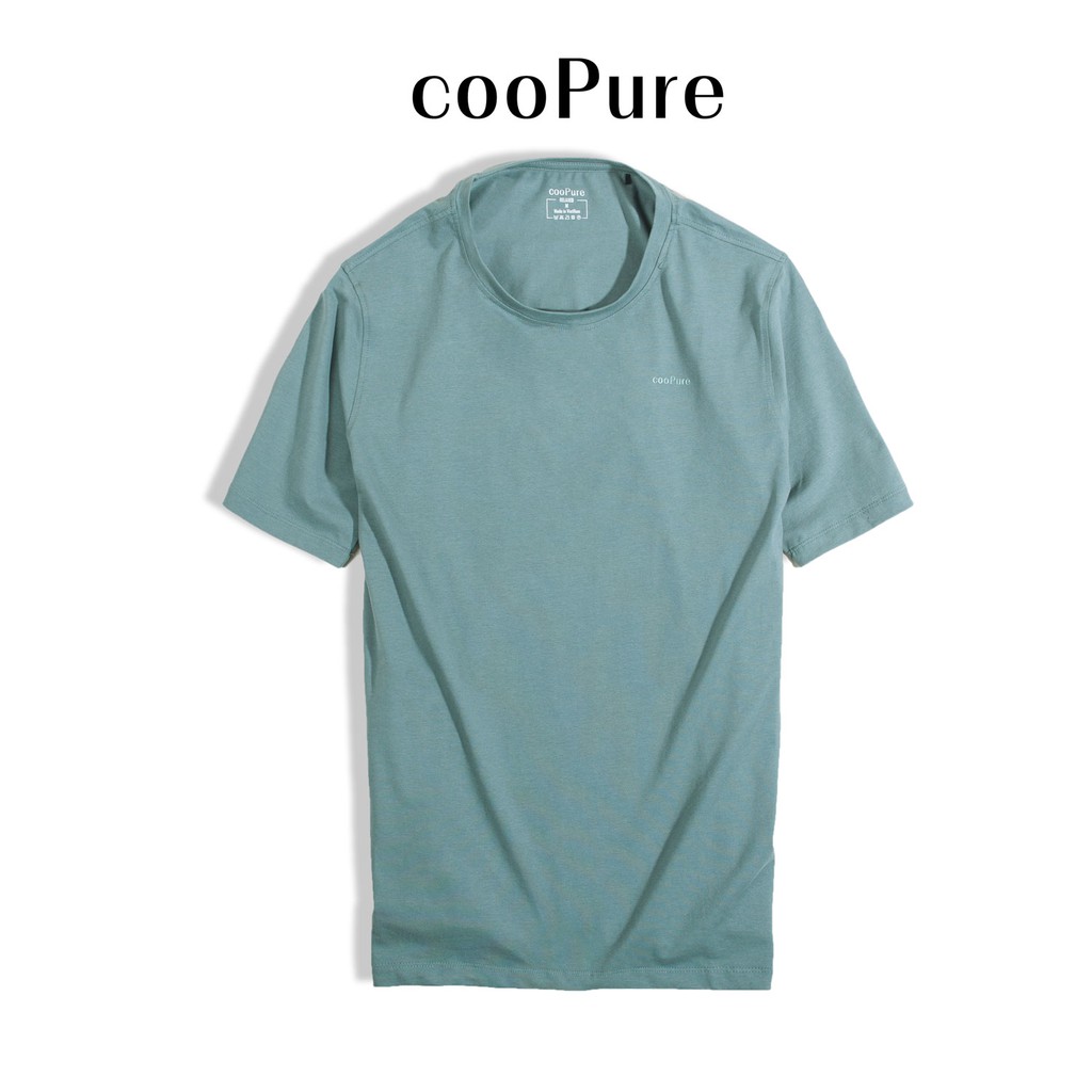 Áo phông nam cooPure in cao thành màu xanh xám, thiết kế basic 100% cotton NO.1237 (7 màu)