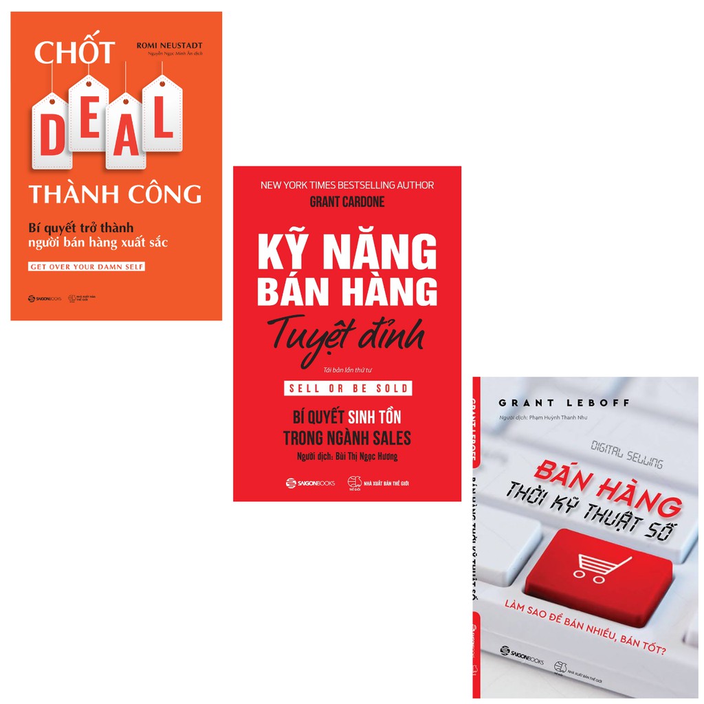 SÁCH - Chốt Deal thành công, Kỹ năng bán hàng tuyệt đỉnh, Bán hàng thời kỹ thuật số (Bộ)