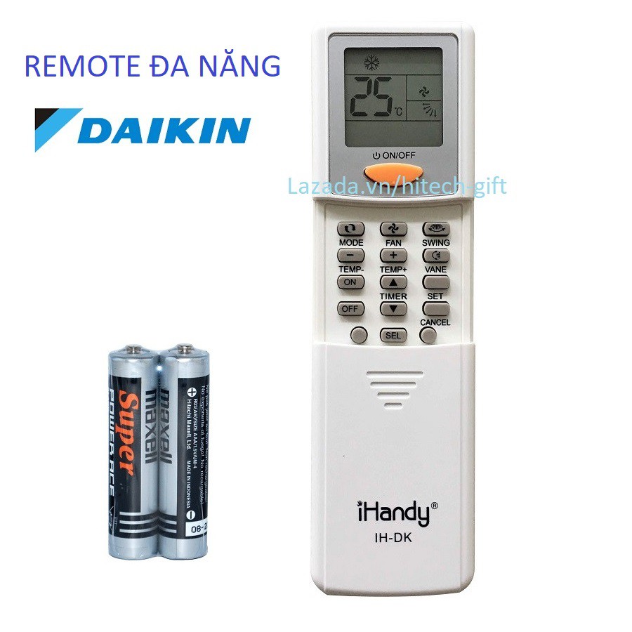 Remote Đa Năng Điều Khiển Được Nhiều Model Máy Lạnh DAIKIN Inverter (Kèm Pin AAA Maxell)