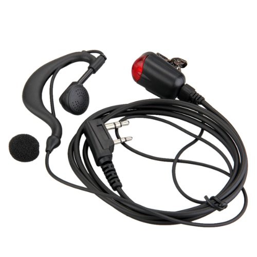 Ear-Hook LED Headset Earpiece for Kenwood Walkie Talkie Radio