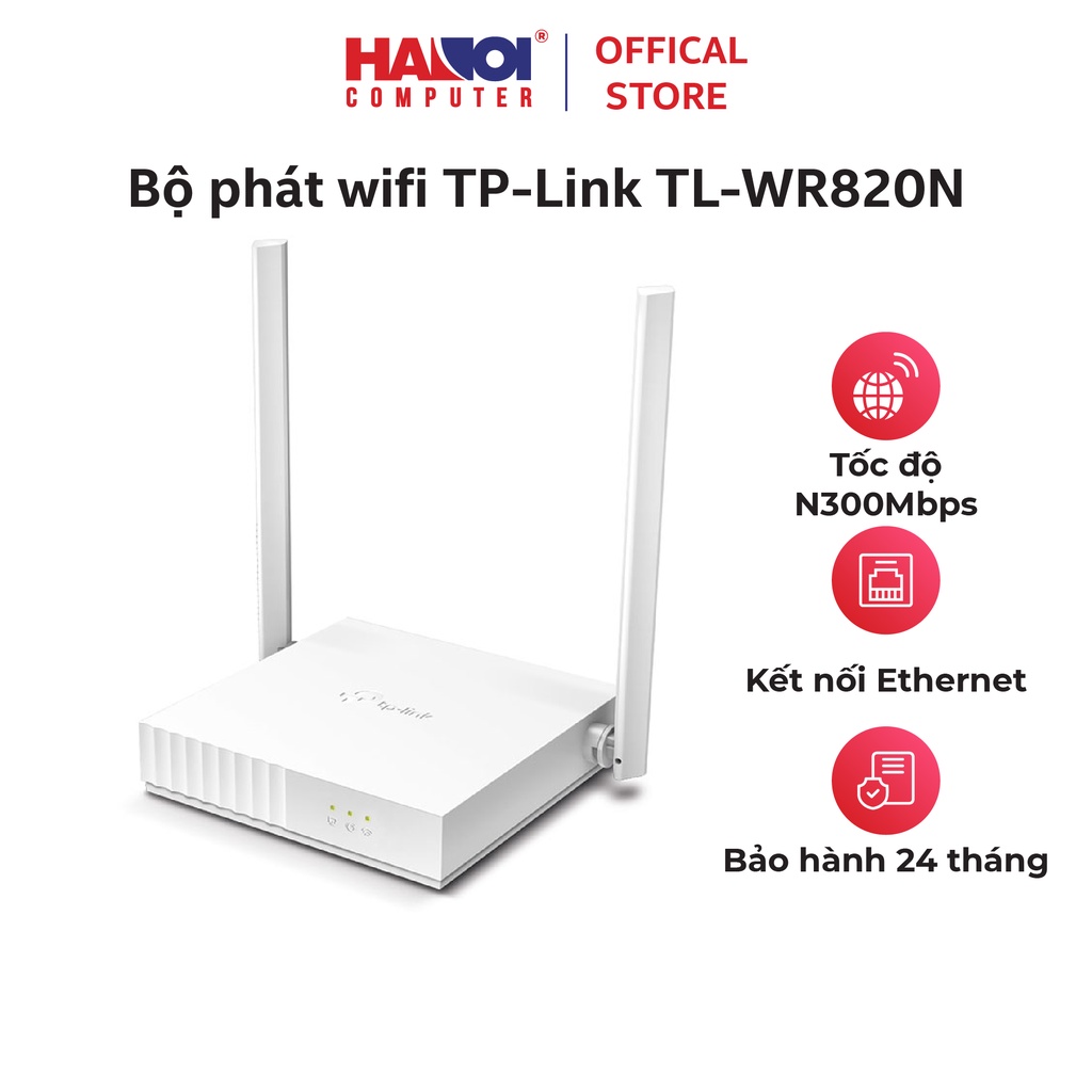 Bộ phát  wifi TP-Link TL-WR820N Wireless N300Mbps, tín hiệu mạnh, vùng phủ rộng lớn