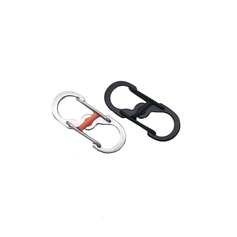 Móc Khóa Carabiner Chữ S Có Chốt Khoá Xoay