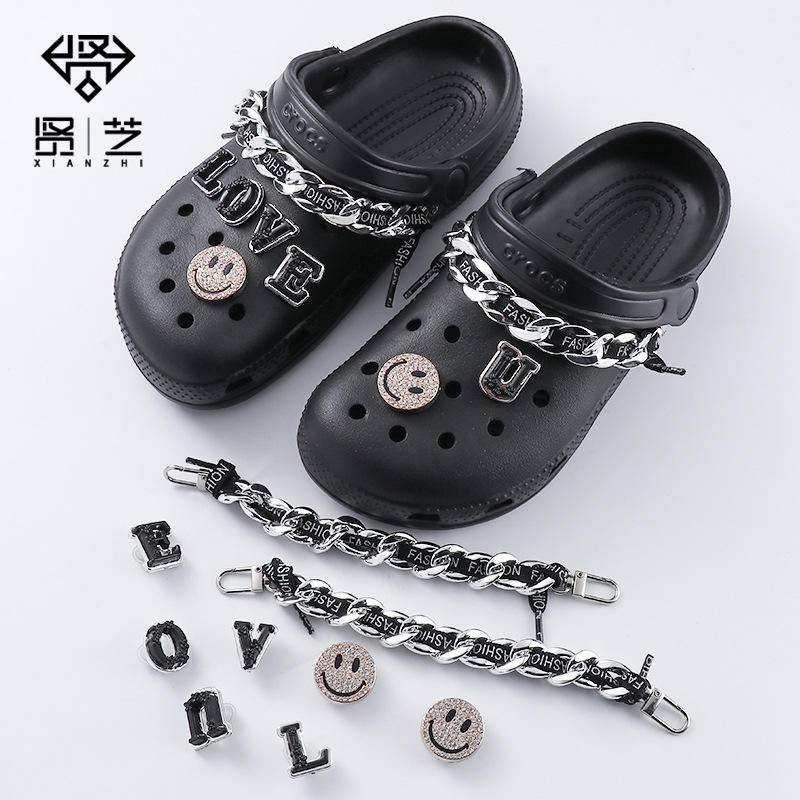 sticker dép crocsBộ 9 Phụ Kiện Trang Trí Giày Dép Hình Cá Sấu