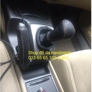 Bao da cần số, phanh tay honda civic số sàn bằng da bò