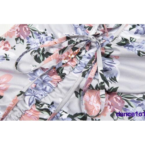 Đầm hoa lưng trần cổ chữ v thời trang gợi cảm