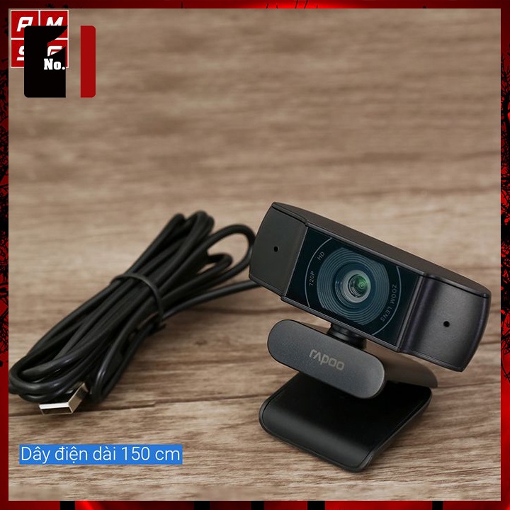 Webcam Máy Tính Có Mic Rapoo C200 HD 720p Webcam Laptop Học Online Mini Siêu Nét