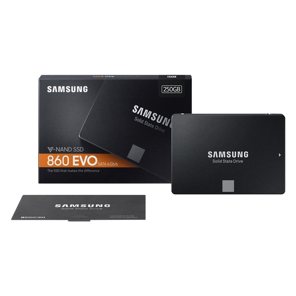 Ổ cứng SSD Samsung 250GB 860 EVO Sata III 2.5inch 7mm (Bảo hành 5 năm) tặng Áo thun in logo | BigBuy360 - bigbuy360.vn