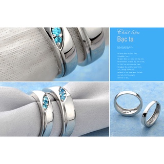Nhẫn đôi Bạc Hiểu Minh NC055