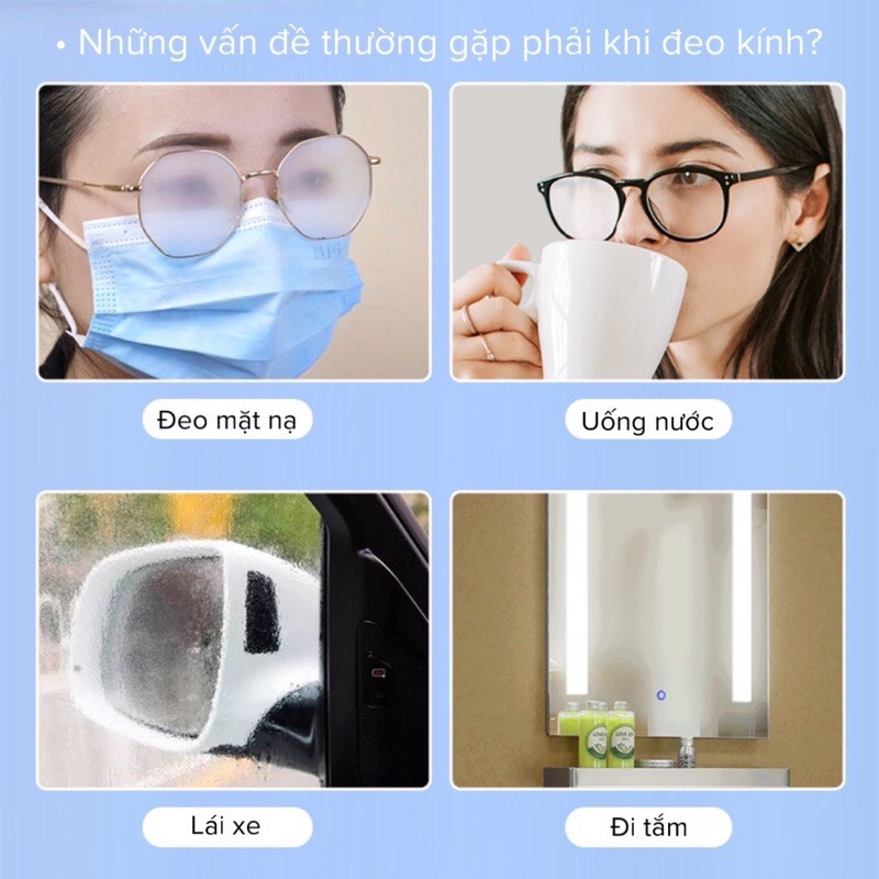 Hộp 100 Miếng Khăn Lau Kính Nano Chống Mờ Sương, Vân Tay, Bụi Bám - Dumi Shop