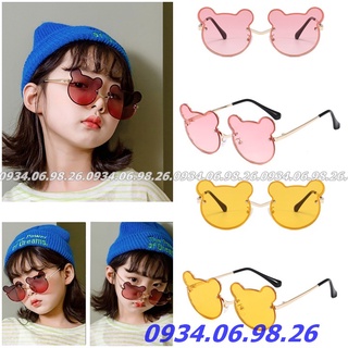 Kiếng râm gọng kính hình hello.kitty viền kim loại cao cấp chống trầy chống tia UV cho bé trai bé gái- Mắt kính trẻ em