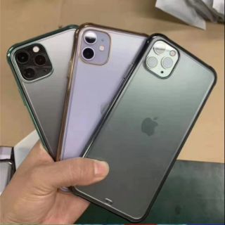 Ốp lưng iPhone 11 Pro Max hiệu Ou Case Viền Màu Lưng cứng Nhám chống vân tay,chống sốc / Giá Rẻ