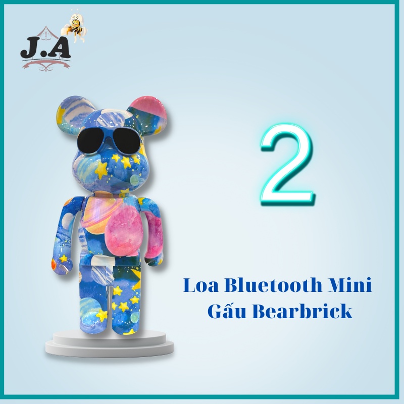 Loa Bluetooth Gấu Bearbrick Mini Để Bàn, Cầm Tay B5+ Âm Thanh Bass Cực Mạnh, Loa Bluetooh Sành Điệu (JA SHOP)