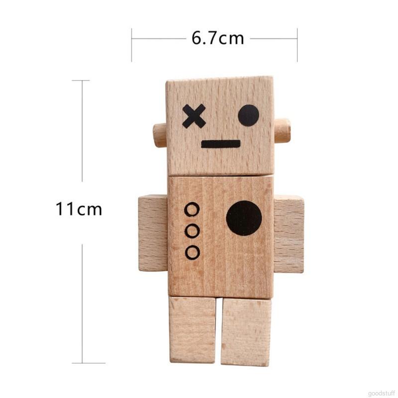 Đồ Chơi Mô Hình Rô Bốt Bằng Gỗ Trang Trí Phòng Ốc Cho Trẻ Em