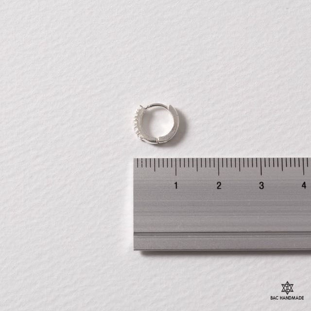 Khuyên tai nữ Bạc Handmade.Bông tai nữ bấm tròn lấp lánh bạc nguyên chất-Bạc Handmade