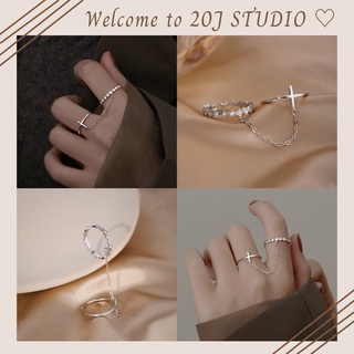 ✨Set nhẫn nữ✨ Combo hai nhẫn hình thánh giá✨Chuỗi nhẫn kết hợp sterling S925✨TS05