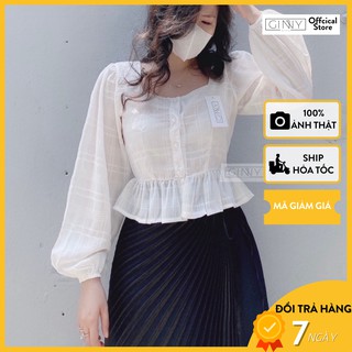 Áo kiểu voan đũi nút ngực th039 ginny