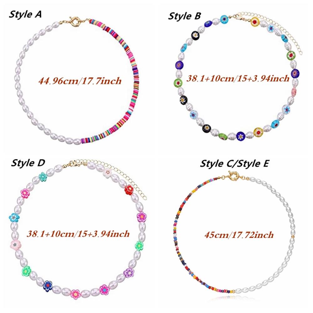 Vòng Cổ Choker Đính Hạt Ngọc Trai Nhiều Màu Sắc Phong Cách Bohemian Thời Trang Cho Nữ