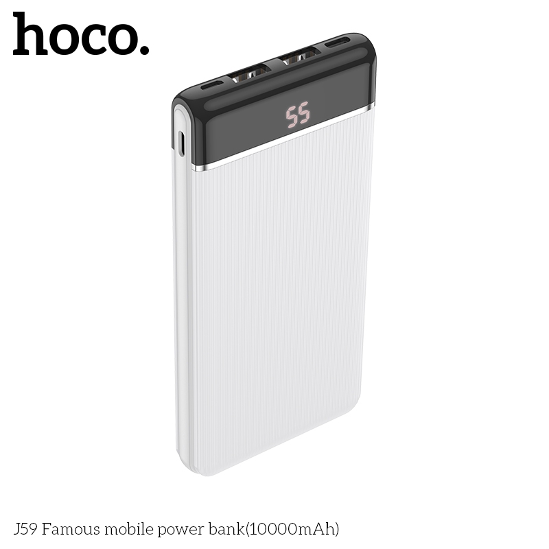 Sạc Dự Phòng hoco. J59 10000Mah Màn Hình LED Có Thể Sạc 2 Thiết Bị Cùng Lúc