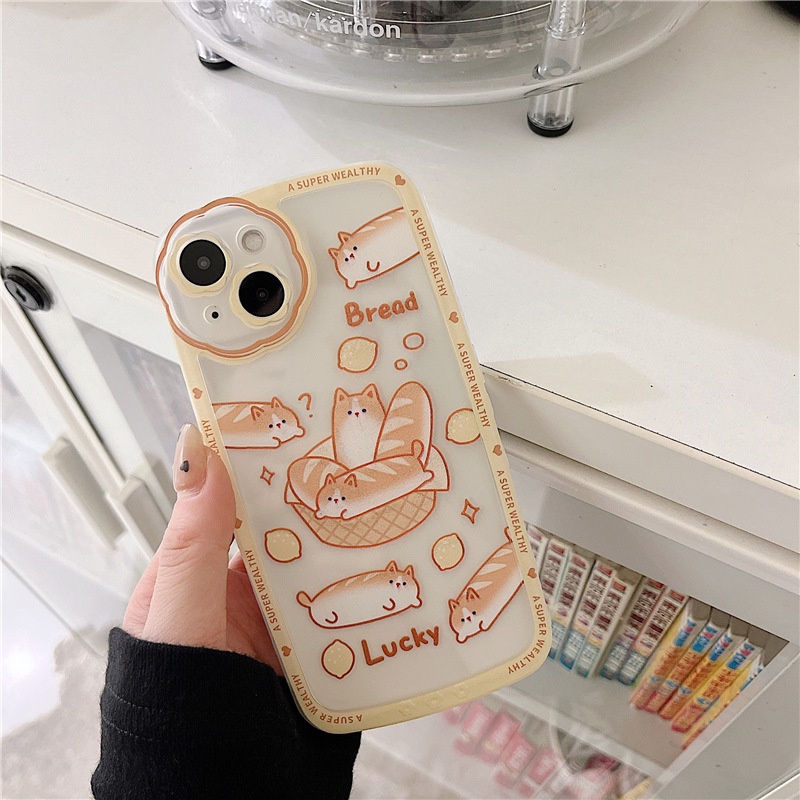 Ốp lưng iphone Ốp Điện Thoại Họa Tiết Hoa Và Mèo Hoạt Hình Cho iPhone 12 / 13Pro 11 Xr Xs 7 / 8PLUS Dinuo case
